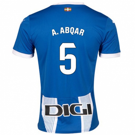 Kandiny Herren Abdel Abqar #5 Blau Heimtrikot Trikot 2024/25 T-Shirt