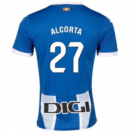 Kandiny Herren Alaitz Alcorta #27 Blau Heimtrikot Trikot 2024/25 T-Shirt