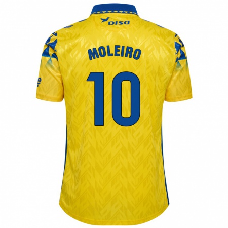 Kandiny Herren Alberto Moleiro #10 Gelb Blau Heimtrikot Trikot 2024/25 T-Shirt