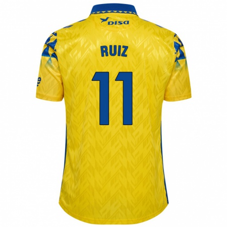 Kandiny Herren Sergio Ruiz #11 Gelb Blau Heimtrikot Trikot 2024/25 T-Shirt