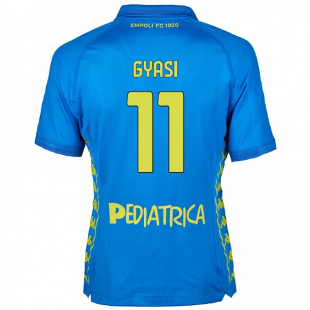 Kandiny Herren Emmanuel Gyasi #11 Blau Heimtrikot Trikot 2024/25 T-Shirt