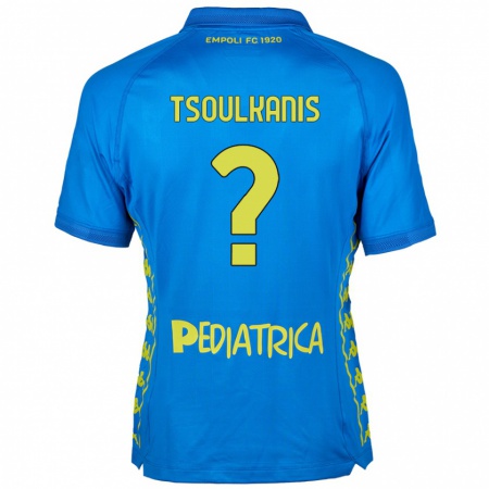 Kandiny Herren Konstantinos Tsoulkanis #0 Blau Heimtrikot Trikot 2024/25 T-Shirt