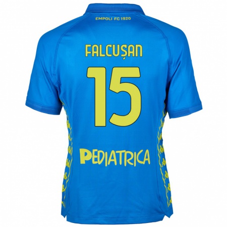 Kandiny Herren Darius Fălcușan #15 Blau Heimtrikot Trikot 2024/25 T-Shirt