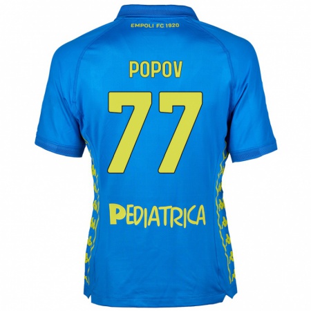 Kandiny Herren Bogdan Popov #77 Blau Heimtrikot Trikot 2024/25 T-Shirt