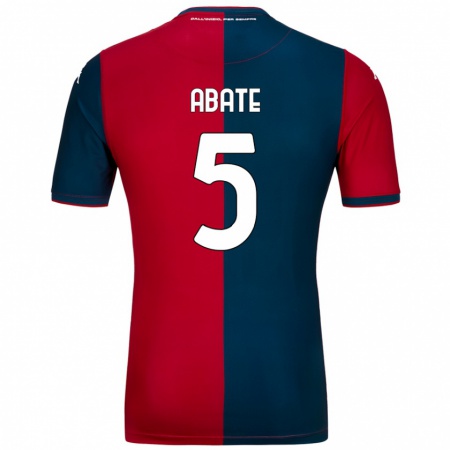 Kandiny Herren Giada Abate #5 Rot Dunkelblau Heimtrikot Trikot 2024/25 T-Shirt