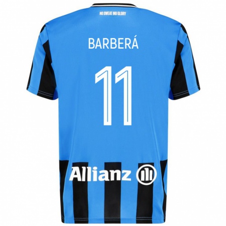 Kandiny Herren Víctor Barberá #11 Himmelblau Schwarz Heimtrikot Trikot 2024/25 T-Shirt