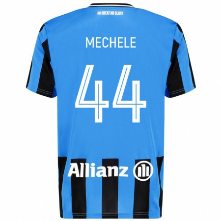 Kandiny Herren Brandon Mechele #44 Himmelblau Schwarz Heimtrikot Trikot 2024/25 T-Shirt