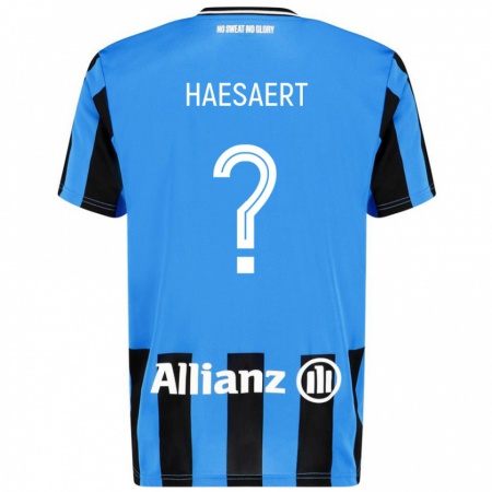 Kandiny Herren Mateo Haesaert #0 Himmelblau Schwarz Heimtrikot Trikot 2024/25 T-Shirt