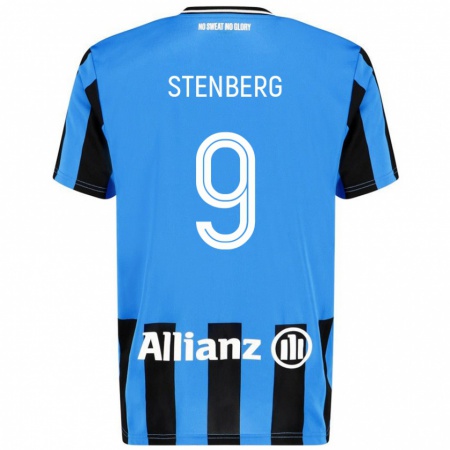 Kandiny Herren Hanna Stenberg #9 Himmelblau Schwarz Heimtrikot Trikot 2024/25 T-Shirt