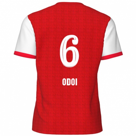 Kandiny Herren Denis Odoi #6 Rot Weiß Heimtrikot Trikot 2024/25 T-Shirt