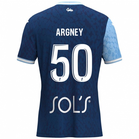 Kandiny Herren Paul Argney #50 Himmelblau Dunkelblau Heimtrikot Trikot 2024/25 T-Shirt