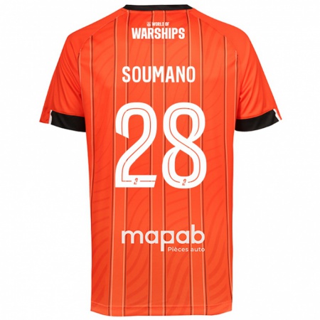 Kandiny Herren Sambou Soumano #28 Orange Heimtrikot Trikot 2024/25 T-Shirt