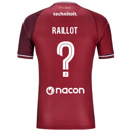 Kandiny Herren Lilian Raillot #0 Rot Granata Heimtrikot Trikot 2024/25 T-Shirt