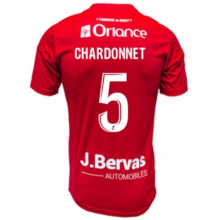 Kandiny Herren Brendan Chardonnet #5 Rot Weiß Heimtrikot Trikot 2024/25 T-Shirt