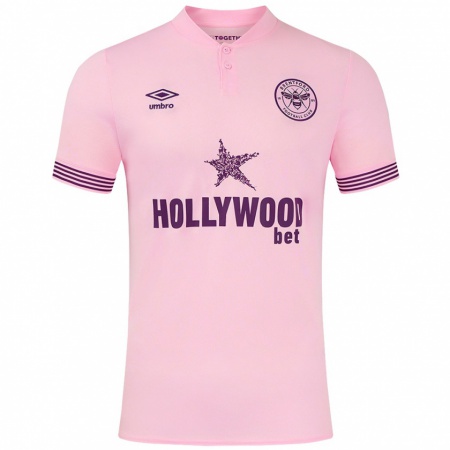 Kandiny Herren Nathan Collins #22 Rosa Auswärtstrikot Trikot 2024/25 T-Shirt