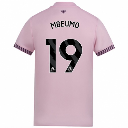 Kandiny Herren Bryan Mbeumo #19 Rosa Auswärtstrikot Trikot 2024/25 T-Shirt