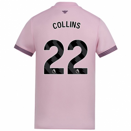 Kandiny Herren Nathan Collins #22 Rosa Auswärtstrikot Trikot 2024/25 T-Shirt