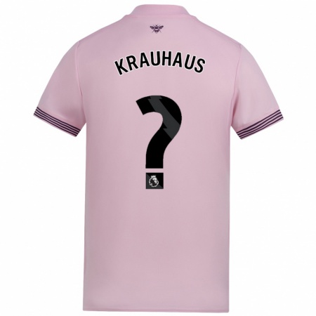 Kandiny Herren Ben Krauhaus #0 Rosa Auswärtstrikot Trikot 2024/25 T-Shirt