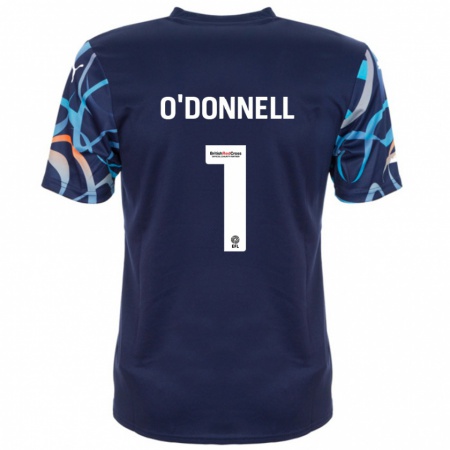 Kandiny Herren Richard O'donnell #1 Marineblau Auswärtstrikot Trikot 2024/25 T-Shirt