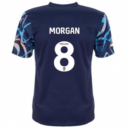 Kandiny Herren Albie Morgan #8 Marineblau Auswärtstrikot Trikot 2024/25 T-Shirt