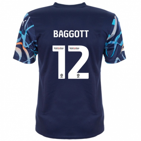 Kandiny Herren Elkan Baggott #12 Marineblau Auswärtstrikot Trikot 2024/25 T-Shirt