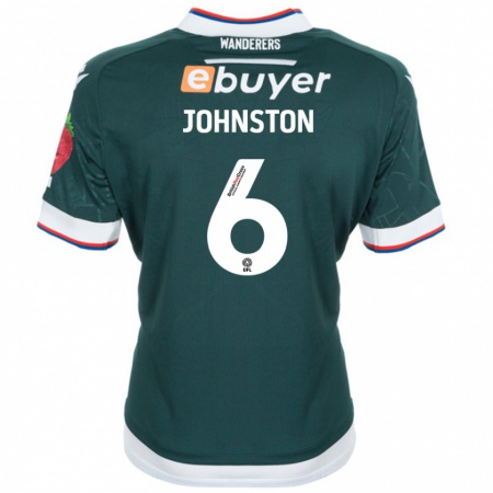 Kandiny Herren George Johnston #6 Dunkelgrün Auswärtstrikot Trikot 2024/25 T-Shirt