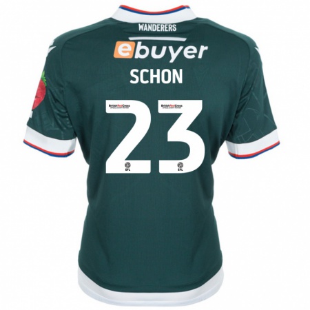 Kandiny Herren Szabolcs Schön #23 Dunkelgrün Auswärtstrikot Trikot 2024/25 T-Shirt