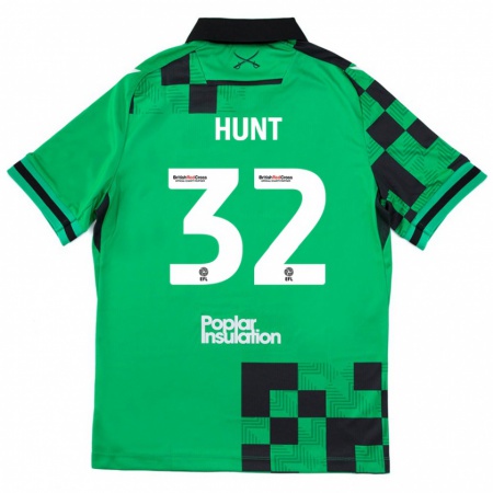 Kandiny Herren Jack Hunt #32 Grün Schwarz Auswärtstrikot Trikot 2024/25 T-Shirt