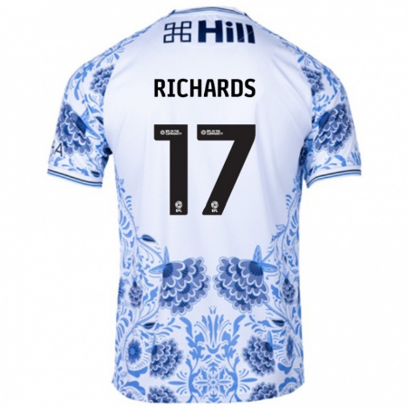 Kandiny Herren Taylor Richards #17 Weiß Blau Auswärtstrikot Trikot 2024/25 T-Shirt