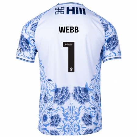 Kandiny Herren Lauren Webb #1 Weiß Blau Auswärtstrikot Trikot 2024/25 T-Shirt