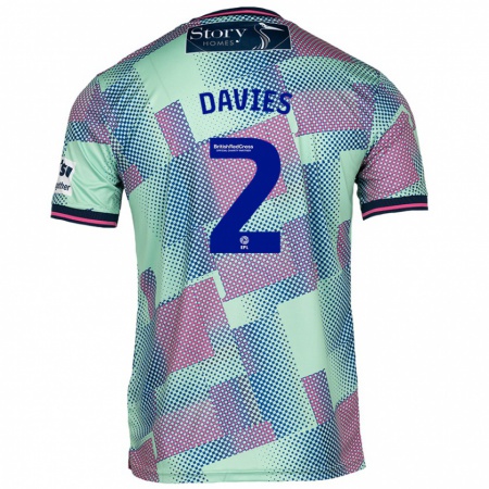 Kandiny Herren Archie Davies #2 Grün Auswärtstrikot Trikot 2024/25 T-Shirt