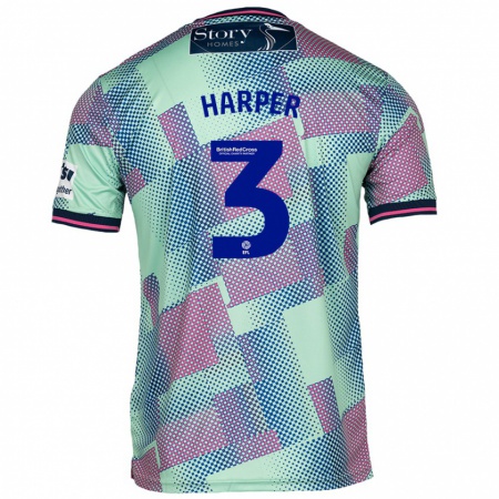 Kandiny Herren Cameron Harper #3 Grün Auswärtstrikot Trikot 2024/25 T-Shirt