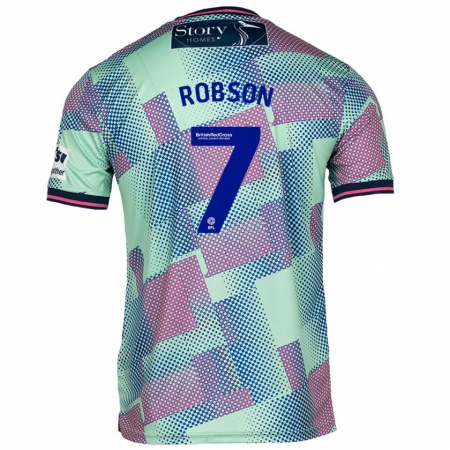 Kandiny Herren Ethan Robson #7 Grün Auswärtstrikot Trikot 2024/25 T-Shirt