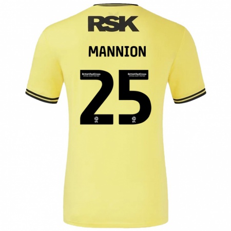 Kandiny Herren Will Mannion #25 Gelb Schwarz Auswärtstrikot Trikot 2024/25 T-Shirt