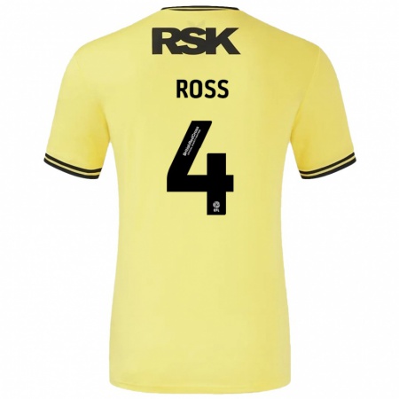 Kandiny Herren Mia Ross #4 Gelb Schwarz Auswärtstrikot Trikot 2024/25 T-Shirt