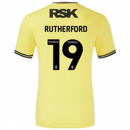 Kandiny Herren Ella Rutherford #19 Gelb Schwarz Auswärtstrikot Trikot 2024/25 T-Shirt