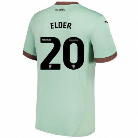 Kandiny Herren Callum Elder #20 Blassgrün Auswärtstrikot Trikot 2024/25 T-Shirt