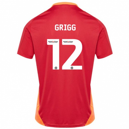 Kandiny Herren Katie Grigg #12 Blau Cremeweiß Auswärtstrikot Trikot 2024/25 T-Shirt