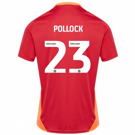 Kandiny Herren Amber Pollock #23 Blau Cremeweiß Auswärtstrikot Trikot 2024/25 T-Shirt