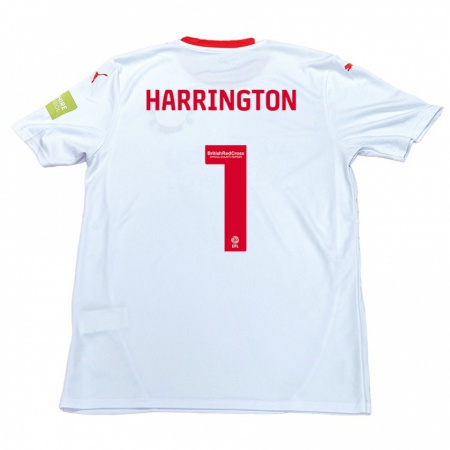 Kandiny Herren David Harrington #1 Weiß Auswärtstrikot Trikot 2024/25 T-Shirt