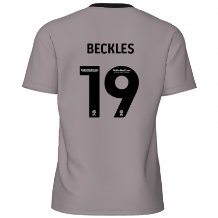 Kandiny Herren Omar Beckles #19 Grau Auswärtstrikot Trikot 2024/25 T-Shirt