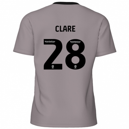 Kandiny Herren Sean Clare #28 Grau Auswärtstrikot Trikot 2024/25 T-Shirt