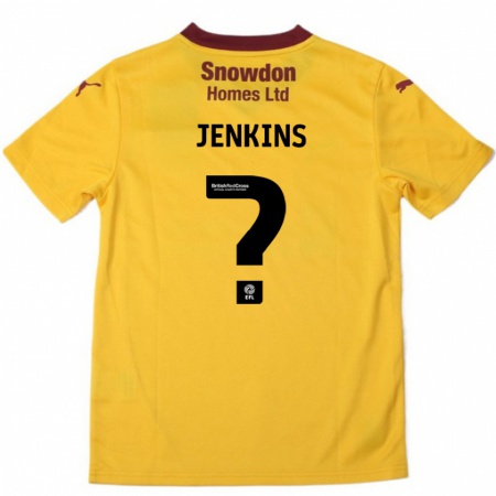 Kandiny Herren Leo Jenkins #0 Orange Burgunderrot Auswärtstrikot Trikot 2024/25 T-Shirt