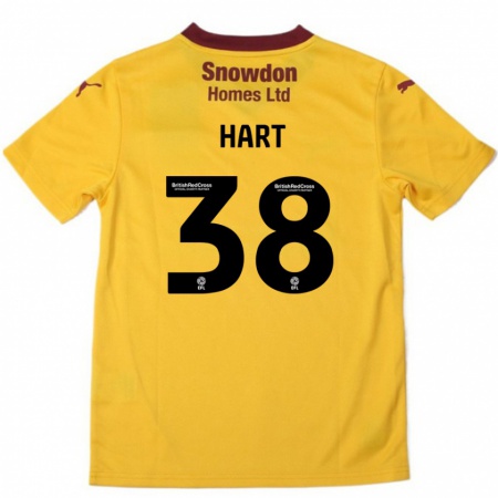 Kandiny Herren Jamari Hart #38 Orange Burgunderrot Auswärtstrikot Trikot 2024/25 T-Shirt