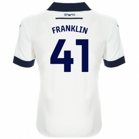 Kandiny Herren George Franklin #41 Weiß Marineblau Auswärtstrikot Trikot 2024/25 T-Shirt