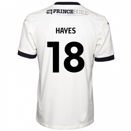 Kandiny Herren Cian Hayes #18 Cremeweiß Schwarz Auswärtstrikot Trikot 2024/25 T-Shirt