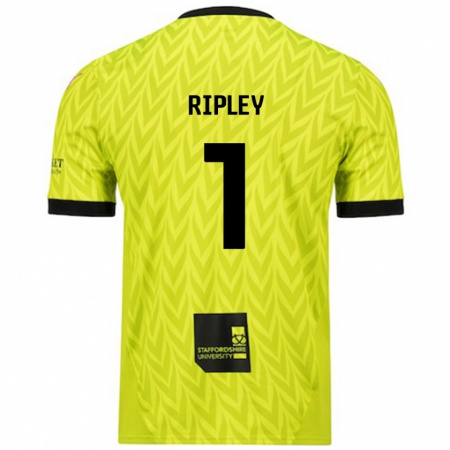 Kandiny Herren Connor Ripley #1 Fluoreszierend Grün Auswärtstrikot Trikot 2024/25 T-Shirt