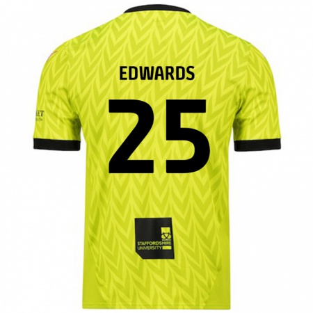 Kandiny Herren Diamond Edwards #25 Fluoreszierend Grün Auswärtstrikot Trikot 2024/25 T-Shirt