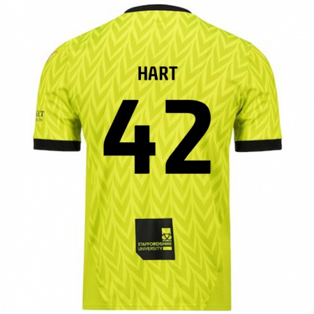 Kandiny Herren Sam Hart #42 Fluoreszierend Grün Auswärtstrikot Trikot 2024/25 T-Shirt