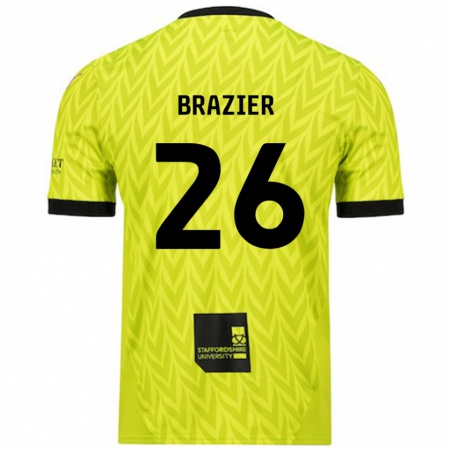 Kandiny Herren Liam Brazier #26 Fluoreszierend Grün Auswärtstrikot Trikot 2024/25 T-Shirt